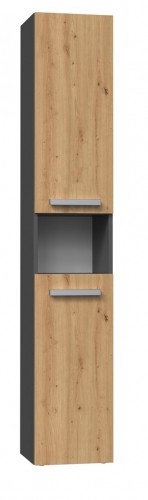 Top E Shop Topeshop NEL I ANT/ART bathroom storage cabinet Graphite, Oak image 2