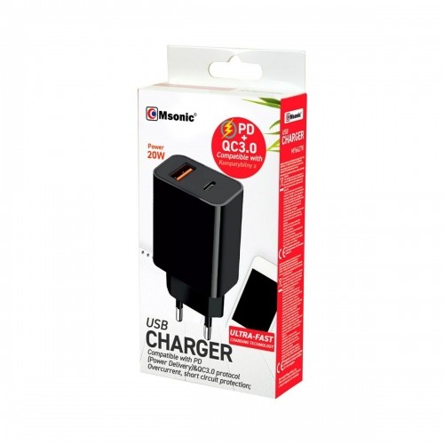 Wall Charger Msonic MY6635K Black image 2