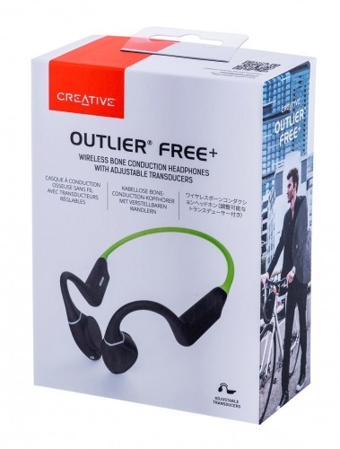 Bone conduction headphones CREATIVE OUTLIER FREE+ wireless, waterproof Light Green image 2