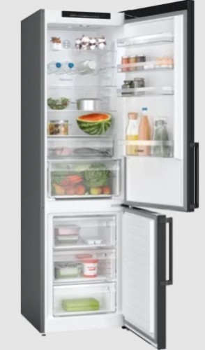Bosch Serie 4 KGN39OXBT fridge-freezer Freestanding 363 L B Black/Inox image 2