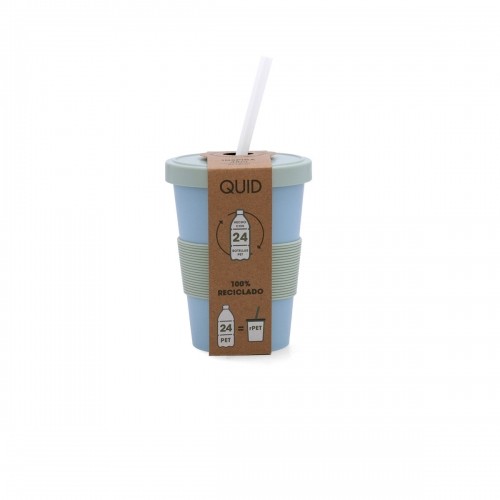 Cup with Straw Quid Inspira With lid 480 ml Blue Plastic (12 Units) image 2