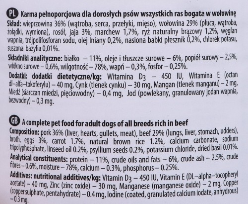DOLINA NOTECI Premium Beef - Wet dog food - 400 g image 2