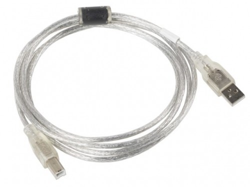Lanberg CA-USBA-12CC-0018-TR USB cable 1.8 m USB 2.0 USB B Transparent image 2