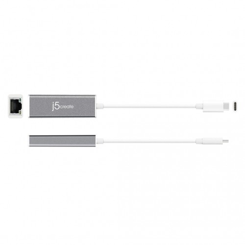 J5 Create j5create USB-C to Gigabit Ethernet Adapter; silver JCE133G-N image 2