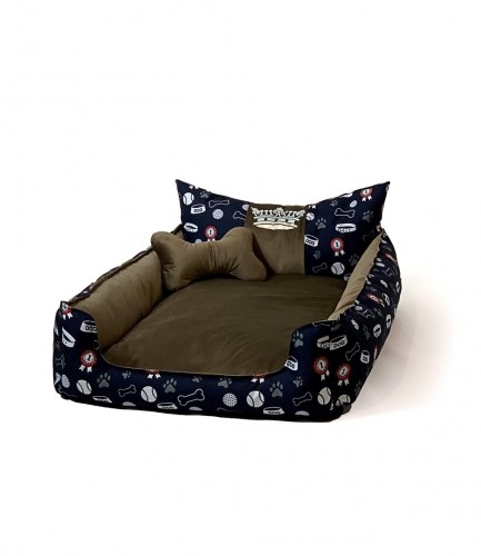 GO GIFT Dog and cat bed L - brown - 90x75x16 cm image 2