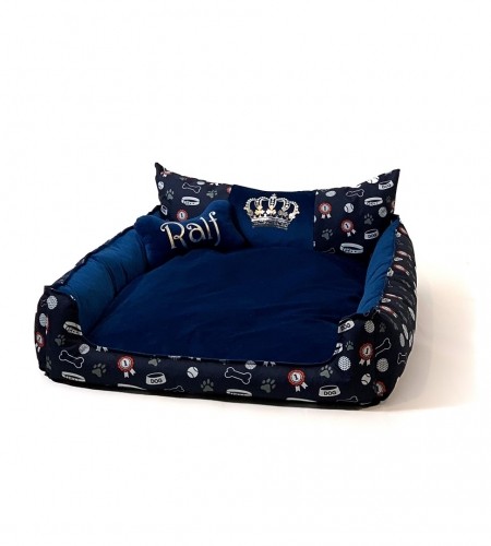 GO GIFT Dog and cat bed L - navy blue  - 90x75x16 cm image 2