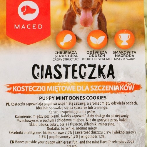MACED Puppy mint bones cookies - Dog treat - 1 kg image 2