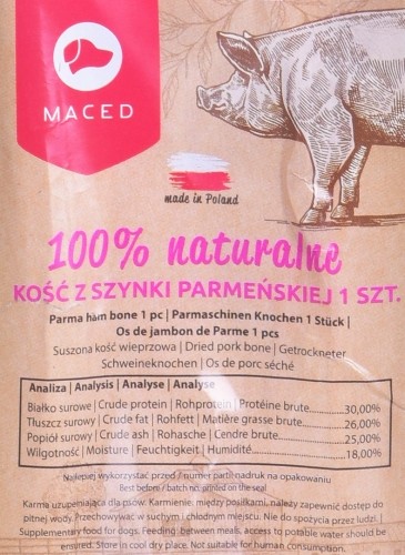 MACED Parma ham bone - dog chew - 330g image 2