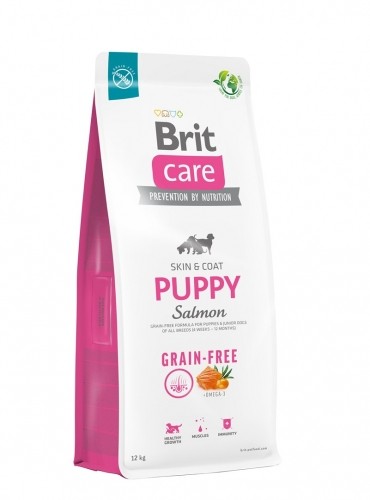 Dry food for puppies and young dogs of all breeds (4 weeks - 12 months).Brit Care Dog Grain-Free Puppy Salmon 12kg image 2