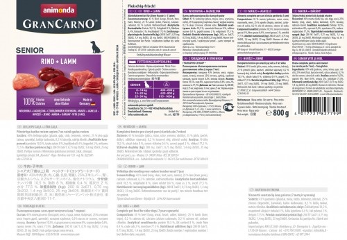 ANIMONDA GranCarno Senior Beef with lamb - Wet dog food - 800 g image 2