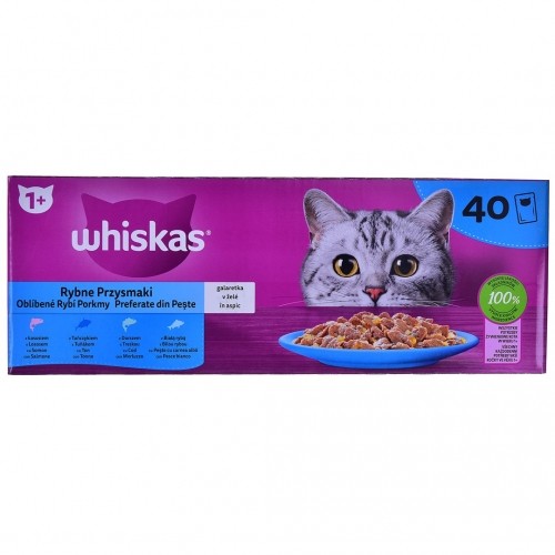 WHISKAS Fish Favourites in jelly - wet cat food - 40x85 g image 2