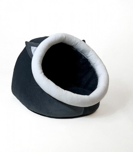 GO GIFT cat bed - graphite-white - 40x45x34 cm image 2