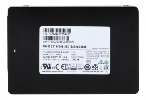 Samsung Semiconductor SSD Samsung PM883 960GB SATA 2.5" MZ7LH960HAJR-00005 (DWPD 1.3) image 2