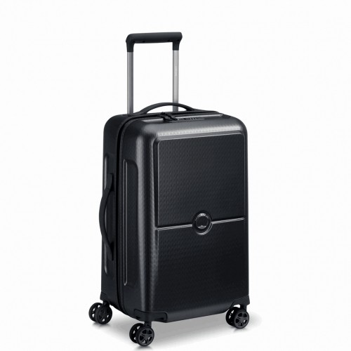 DELSEY SUITCASE TURENNE 55CM 4 DOUBLE WHEELS TROLLEY CASE BLACK image 2