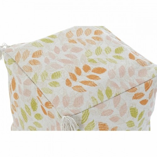 Floor cushion DKD Home Decor Beige Leaf of a plant Shabby Chic 40 x 40 x 40 cm image 2