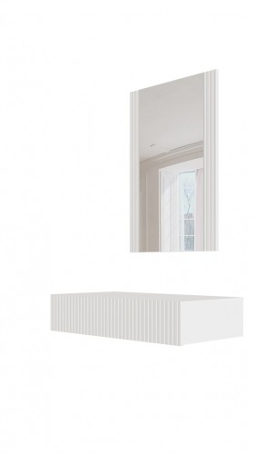 Cama Meble Dressing table with mirror PAFOS 80x41.6x100 white matte image 2