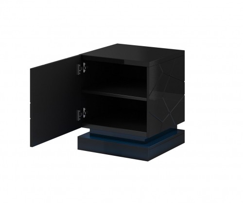 Cama Meble QIU bedside table 2 pcs. 46x41.5x53 cm black gloss/black gloss image 2