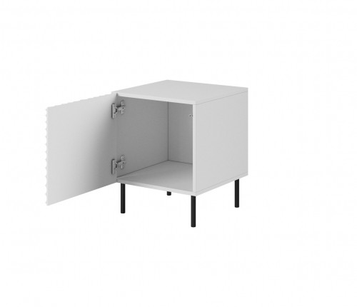 Cama Meble HOLE bedside table 2 pcs. 44x40.5x53.5 cm white matt image 2