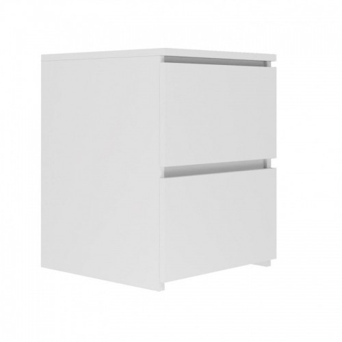 Top E Shop W2 bedside table 2 drawers White matt image 2