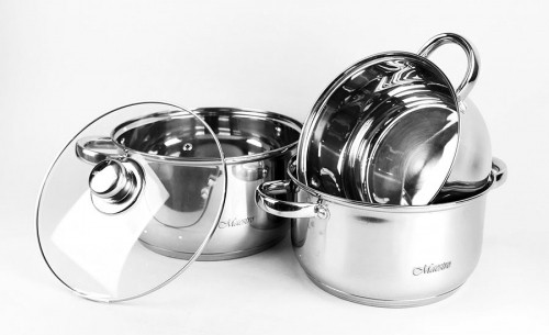 MAESTRO MR-2020-6M 6-piece cookware set, stainless steel image 2