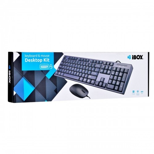 Keyboard and Mouse Ibox IKMS606 Qwerty US Black QWERTY image 2