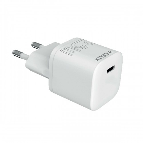 Wall Charger Celly UCTC1USBC25WWH 25 W White image 2