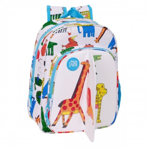 School Bag Algo de Jaime White 26 x 34 x 11 cm image 2