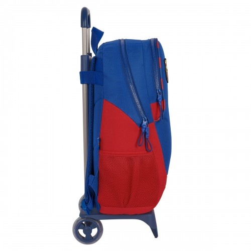 Школьный рюкзак с колесиками F.C. Barcelona Синий Тёмно Бордовый 32 x 44 x 16 cm image 2