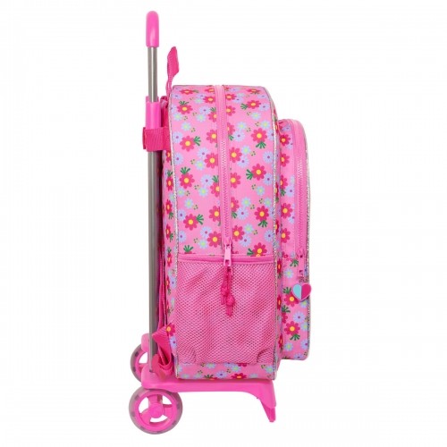 School Rucksack with Wheels Trolls Pink 33 x 42 x 14 cm image 2