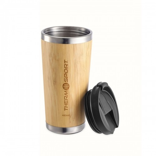 Thermal Cup with Lid ThermoSport Bamboo 450 ml (9Units) image 2
