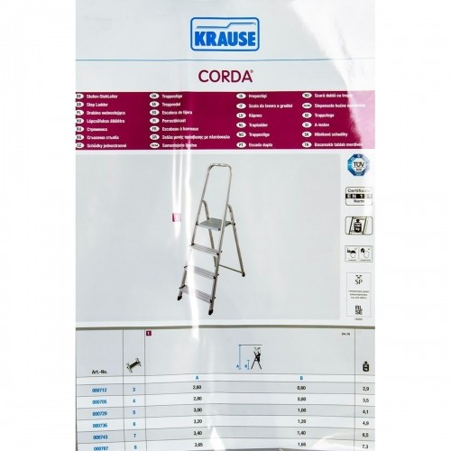 4-step folding ladder Krause 000705 Silver Aluminium image 2