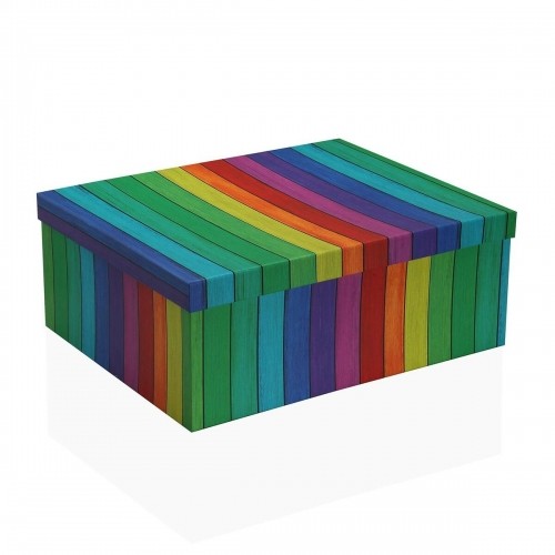 Set of Stackable Organising Boxes Versa Rainbow Cardboard 15 Pieces 35 x 16,5 x 43 cm image 2