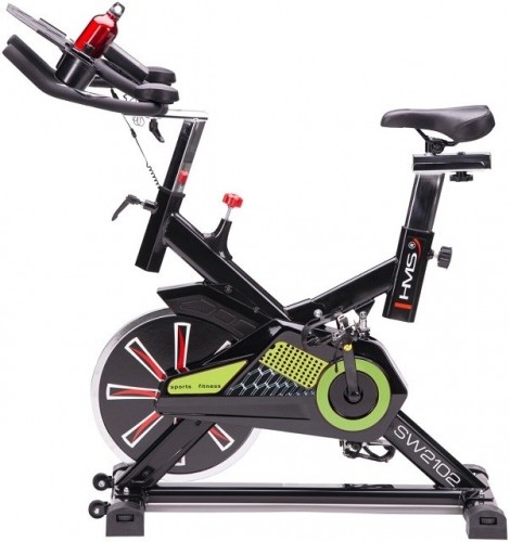 HMS SW2102 black and lime spinning bike image 2