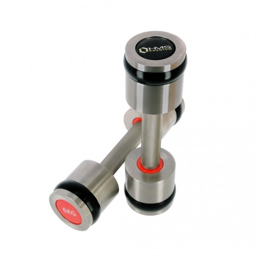 Chrome dumbbells 2x6 kg silicone elements HMS Premium HH06 image 2