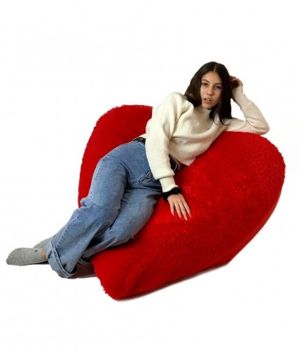 Go Gift Sako bag pouffe Heart red XXL 140 x 100 cm image 2