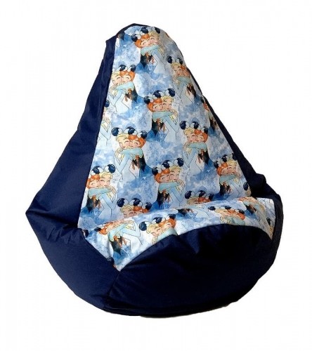 Go Gift Sako bag pouffe pear print navy blue - Frozen XL 130 x 90 cm image 2