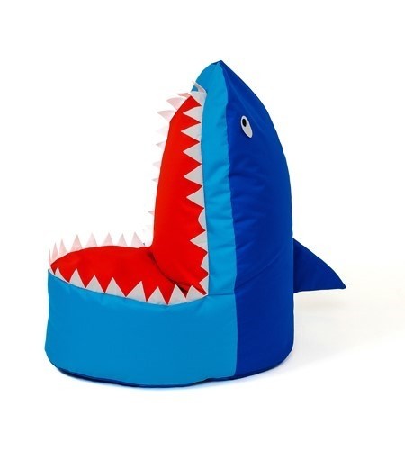 Go Gift Sako sack pouffe Shark navy blue XXL 100 x 60 cm image 2