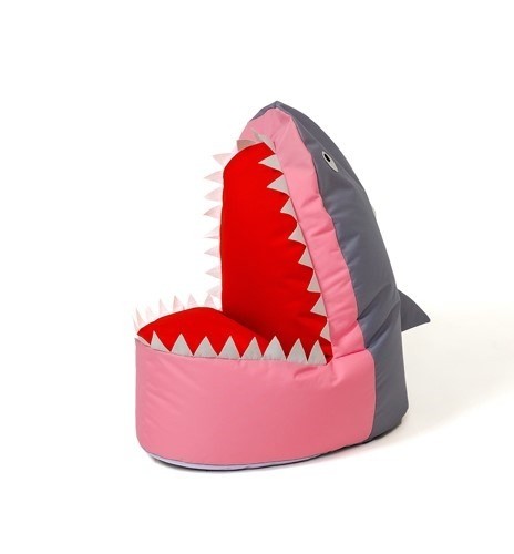 Go Gift Sako bag pouffe Shark grey-pink XXL 100 x 60 cm image 2