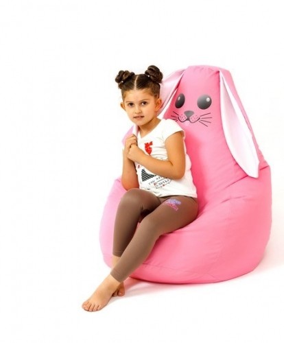 Go Gift Sako bag pouf Rabbit pink XXL 140 x 100 cm image 2