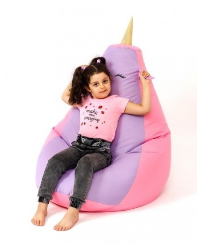 Go Gift Sako bag pouf Unicorn pink-purple XL 130 x 90 cm image 2