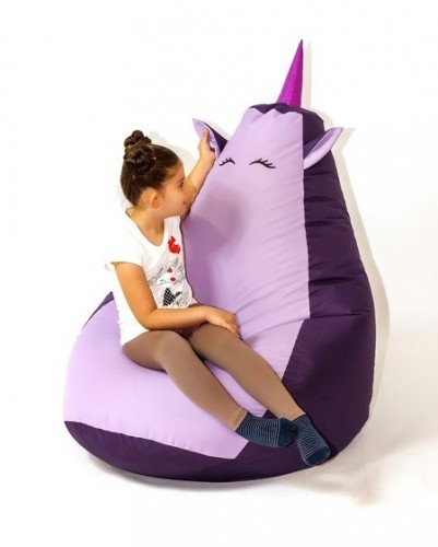 Go Gift Sako bag pouffe Unicorn purple-light purple XXL 140 x 100 cm image 2