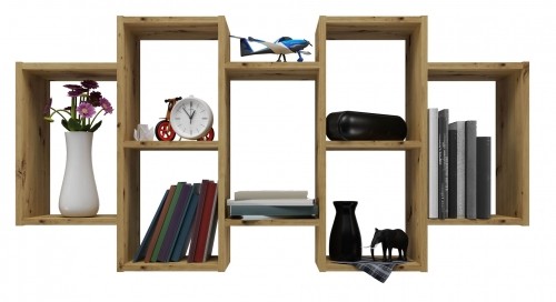 Top E Shop Hanging bookcase Bilbao 7.0 Wall mounted shelves Oak Artisan image 2