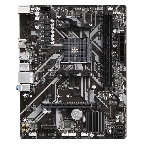 Gigabyte B450M K (rev. 1.0) AMD B450 Socket AM4 micro ATX image 2