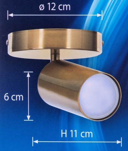 Activejet SPECTRA single gold ceiling wall lamp GU10 for living room image 2