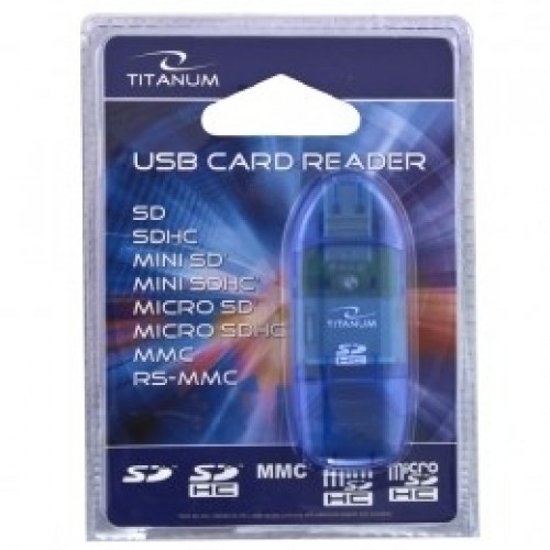 TITANUM TA101B card reader Blue USB 2.0 image 2