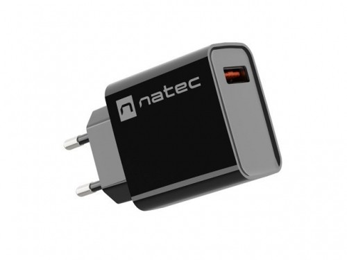 NATEC MAINS CHARGER RIBERA USB-A 18W BLACK image 2