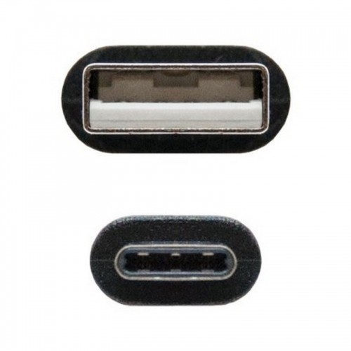 USB A to USB C Cable NANOCABLE 10.01.210 Black image 2