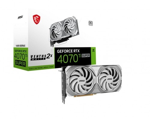MSI GeForce RTX 4070 Ti SUPER 16G VENTUS 2X WHITE OC NVIDIA 16 GB GDDR6X image 2