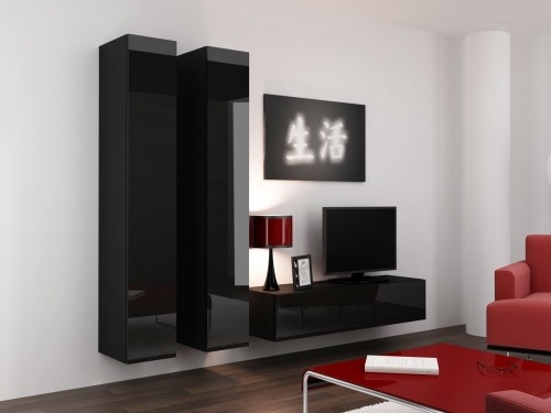 Cama Meble Cama Full cabinet VIGO '180' 180/40/30 black/black gloss image 2