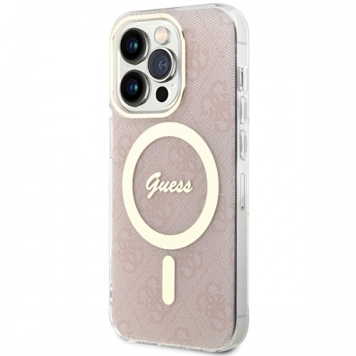 Guess GUHMP15LH4STP iPhone 15 Pro 6.1" rózowy|pink hardcase IML 4G MagSafe image 2